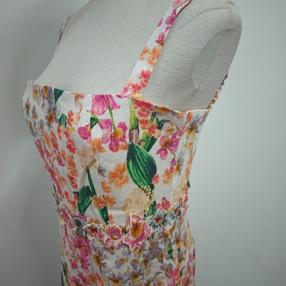 Agua By Agua Bendita lima jardiniera' floral-print linen maxi dress - Picture 6 of 15